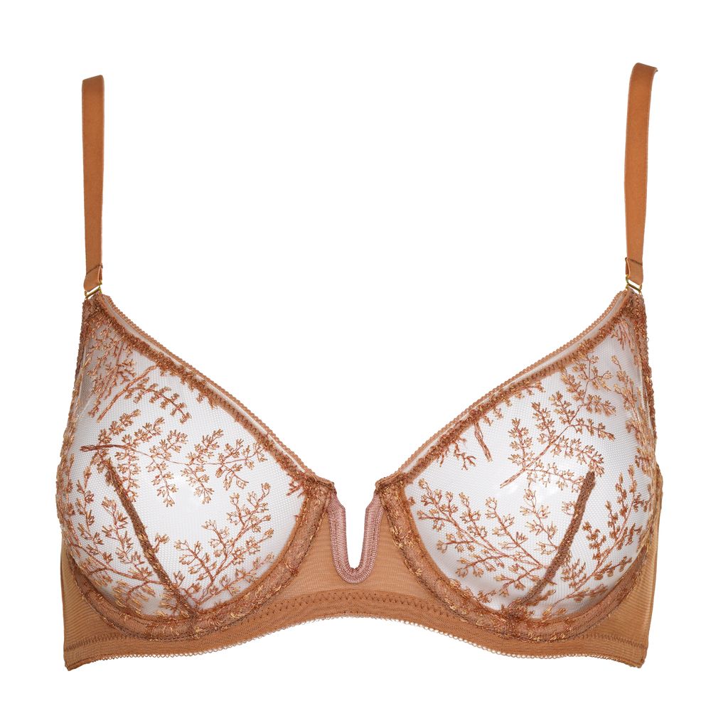 Soutien-gorge bustier Huit Café Fleur