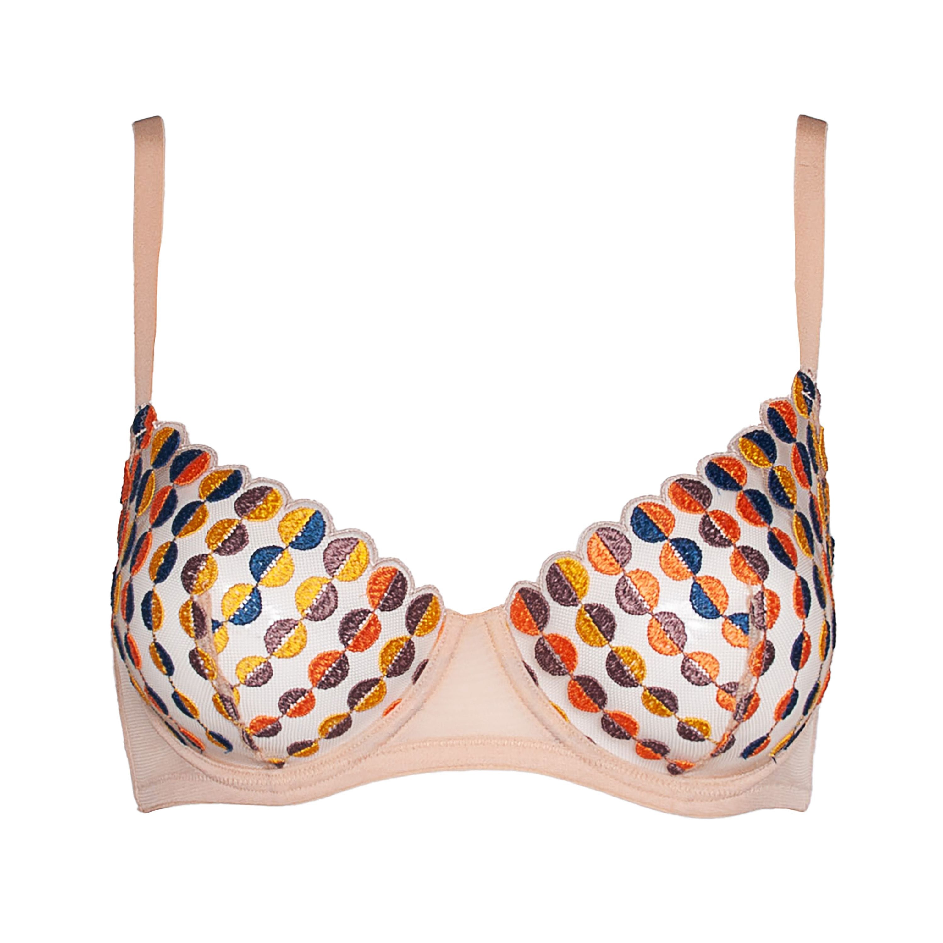 Bustier Nude Lurex Huit Taille 32c + Slip Taille S - Ensemble Neuf Avec étiquettes